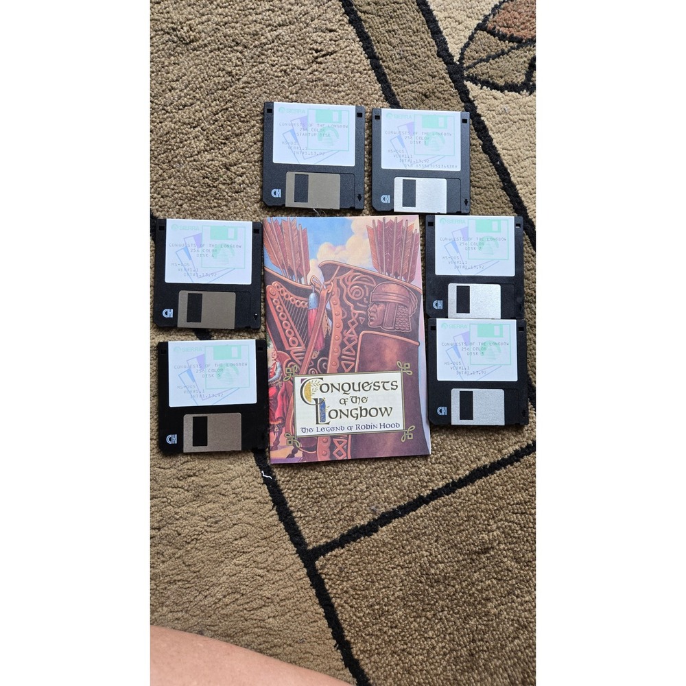 Sierra Conquests of the Longbow Legend of Robin Hood MS-DOS 3.5 Floppy Disk Game